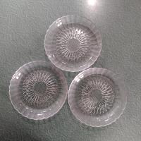 Vintage Libbey Bouquet Pattern 8 Inch Salad Dessert Plates, Set of Three, Deep Rimmed Salad Plates