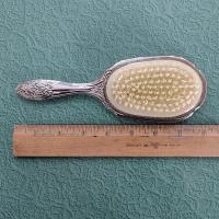 Vintage 1940's Silver Plated Vanity Hand Mirror and Brush Set, Towle Silversmiths Old Master Pattern