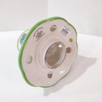 Vintage Yankee Candle Ceramic Shade Jar Topper and Under Plate, Floral Dragonfly Lady Bug Design