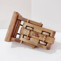 Vintage Wooden Bulldozer Rolling Child's Push Toy, Clip Clop Lapps Toys Handcrafted Amish Toy