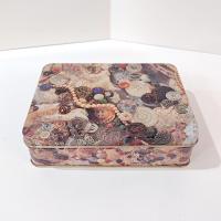 Vintage Buttons Pearls and Lace Metal Storage Tin Box