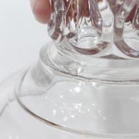 Antique Cooperative Flint Glass 190 Regal Block Clear Pressed Glass Pedestal Cake Stand with Lip, Vintage EAPG Pastry Dessert Display Plate