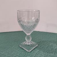 Vintage Cambridge Mt. Vernon Water Wine Goblet, UV Reactive Glass