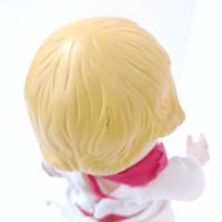 Vintage 1960's Campbells Soup Kids Doll with Red and White Dress, Poseable Campbell's Kids Blonde Boy Doll