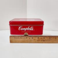 Vintage Campbells Souper Recipe Tin Box, Retro Metal Storage Container