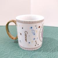 Vintage Cancer Zodiac Coffee Tea Ceramic Mug, Star Constellation Mug