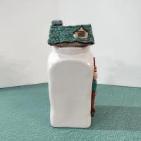 Vintage Ceramic Candy Shop Storage Canister, House Shaped Air Tight Storage Container