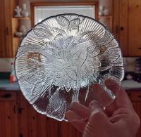 Vintage Arcoroc Canterbury Crocus Clear Glass Cereal Bowls, Set of 4