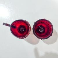 Vintage Avon 1876 Cape Cod Ruby Red Glass Creamer and Open Sugar Bowl Set