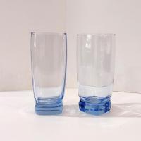 Vintage Libbey Carrington Blue Cooler Glasses, Set of 2, Ice Tea Glasses, 16 Ounce Tumblers