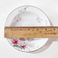 Vintage Noritake Amherst Carnation N1619 Dessert Bowls, Set of 4, Pink and Yellow Floral Porcelain China Bowls