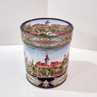 Vintage E. Otto Schmidt Nurnberger Lebkuchen Castle Tin, Nuremburg Germany Scene Decorative Storage Tin