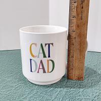 Vintage Cat Dad Ceramic Coffee Tea Mug, Father's Day Cat Lover Gift