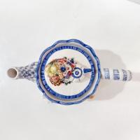 Vintage 1997 Avon Blue Rose Collection Kitty Cat Teapot, Cat Lover Gift