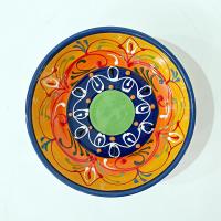 Vintage Spanish Ceramic Hand Painted Bowl, Floral Candy Nut Bowl, Small Serving Dish