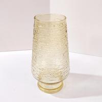 Vintage Anchor Hocking Soreno Gold Amber Glass Hurricane Candle Chimney, Textured Bark Glass Oil Lamp Globe