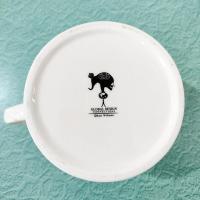 Vintage Black and White Toile Rooster, Chicken, Ducks, and Flowers Ceramic Coffee Mug