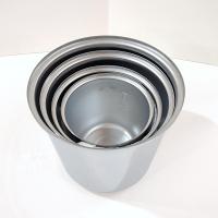 Vintage Everedy Classic Stainless Steel Four Piece Canister Set, MCM Flour Sugar Coffee Tea Metal Canister Set