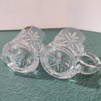 Vintage NEW Cristal D'Arques Durand Chantilly Taille Beaugency 24% Lead Crystal Coffee Beer Mugs, Set of Two