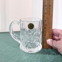 Vintage NEW Cristal D'Arques Durand Chantilly Taille Beaugency 24% Lead Crystal Coffee Beer Mugs, Set of Two