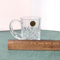 Vintage NEW Cristal D'Arques Durand Chantilly Taille Beaugency 24% Lead Crystal Coffee Beer Mugs, Set of Two