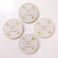 Vintage Pottery Barn Bubbly Coaster Set, French Champagne Ceramic Coasters, Set of Four