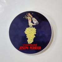 Vintage Pottery Barn Bubbly Coaster Set, French Champagne Ceramic Coasters, Set of Four