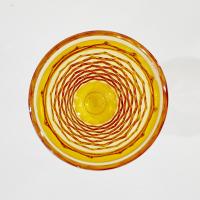 Vintage Colony Whitehall Amber Footed Iced Tea Glass, Indiana Glass MCM Glassware