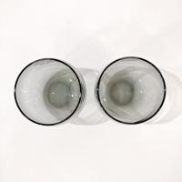 Vintage Baltimore Colts NFL Team Smoky Gray Lowball Whiskey Glasses, Set of Two