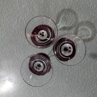 Vintage Purple Amethyst Cordial Glasses, Set of Three