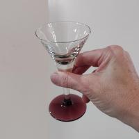 Vintage Purple Amethyst Cordial Glasses, Set of Three