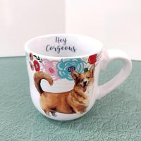 Vintage Hey Gorgeous Corgi Dog Ceramic Mug