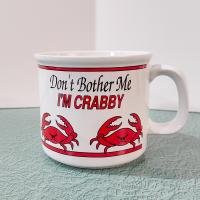 Vintage Don't Bother Me I'm Crabby Ceramic Coffee Tea Mug