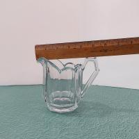 Antique Pressed Glass Creamer / Pitcher, UV Reactive Glass