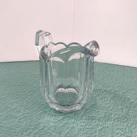 Antique Pressed Glass Creamer / Pitcher, UV Reactive Glass