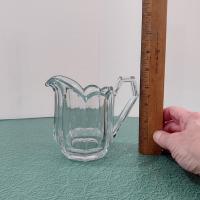 Antique Pressed Glass Creamer / Pitcher, UV Reactive Glass