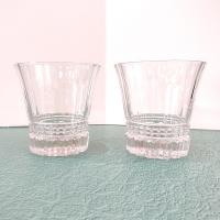 Vintage Cristal D'Arques Victoria Double Old Fashioned Glasses, Set of Two with Six Available, Crystal Lowball Whiskey Glasses