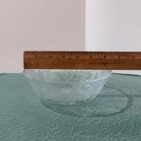 Vintage Arcoroc Canterbury Crocus Clear Glass Cereal Salad Bowls, Set of 6