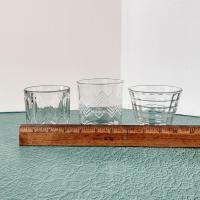 Vintage Crown Royal and Disaronno Whiskey Rocks Glasses, Set of Three, Collectible Logo Lowball Glasses
