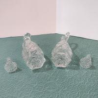 Vintage Anchor Hocking Prescut Clear Star of David Cruet Set, Oil and Vinegar Cruets, Bud Vases