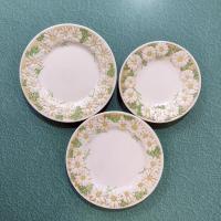 Vintage Sculptured Daisy Metlox Poppy Trail Plates, Set of Three