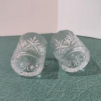 Vintage Cristal D'Arques Durand Danube Crystal Rocks Glasses, Set of Two, Old Fashioned Whiskey Glasses