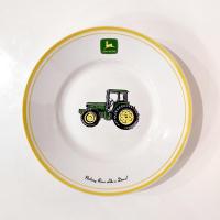 Vintage Gibson John Deere Tractor Salad Plates, Set of Two
