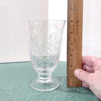 Vintage Pfaltzgraff Delicato Iced Tea Glasses, Set of Two, Frosted Leaf Pattern Glasses