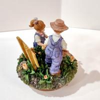 Vintage HOMCO Home Interiors Denim Days #12077 Wonder of Spring Candle Topper, Resin Jar Candle Decoration