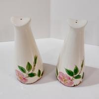 Vintage Franciscan Desert Rose Oversized Salt and Pepper Shaker Set, Pink Floral Ceramic Shakers