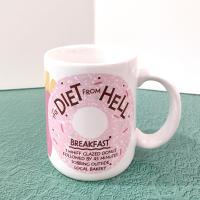 Vintage The Diet From Hell Ceramic Coffee Mug, Dieter Gift, Funny Humorous Mug
