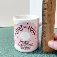 Vintage The Diet From Hell Ceramic Coffee Mug, Dieter Gift, Funny Humorous Mug
