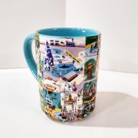 Vintage Disney Parks Magic Kingdom Attractions Map Ceramic Coffee Tea Mug