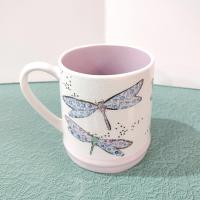 Vintage Dragonfly Ceramic Coffee Tea Mug, Seeds and Sunshine Oversized 20 Ounce Mug